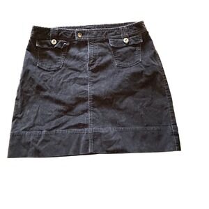 Patagonia Women's Corduroy Skirt Black A-Line Mini with Pockets Size‎ 10